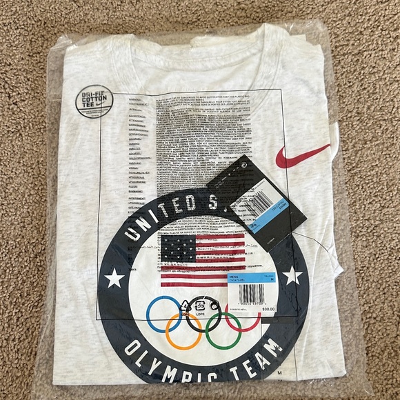 Nike White Olympic Team Graphic Tee - Picture 1 of 5